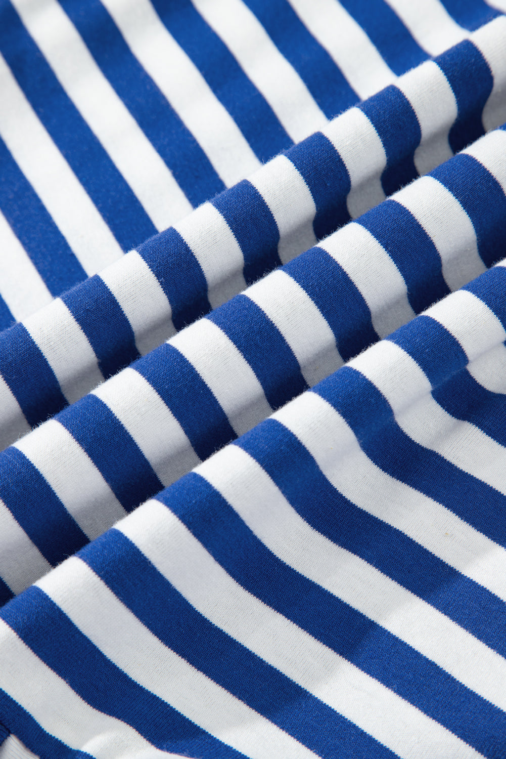 Sky Blue Stripe U Neck Sleeveless Loose Fit Mini Dress