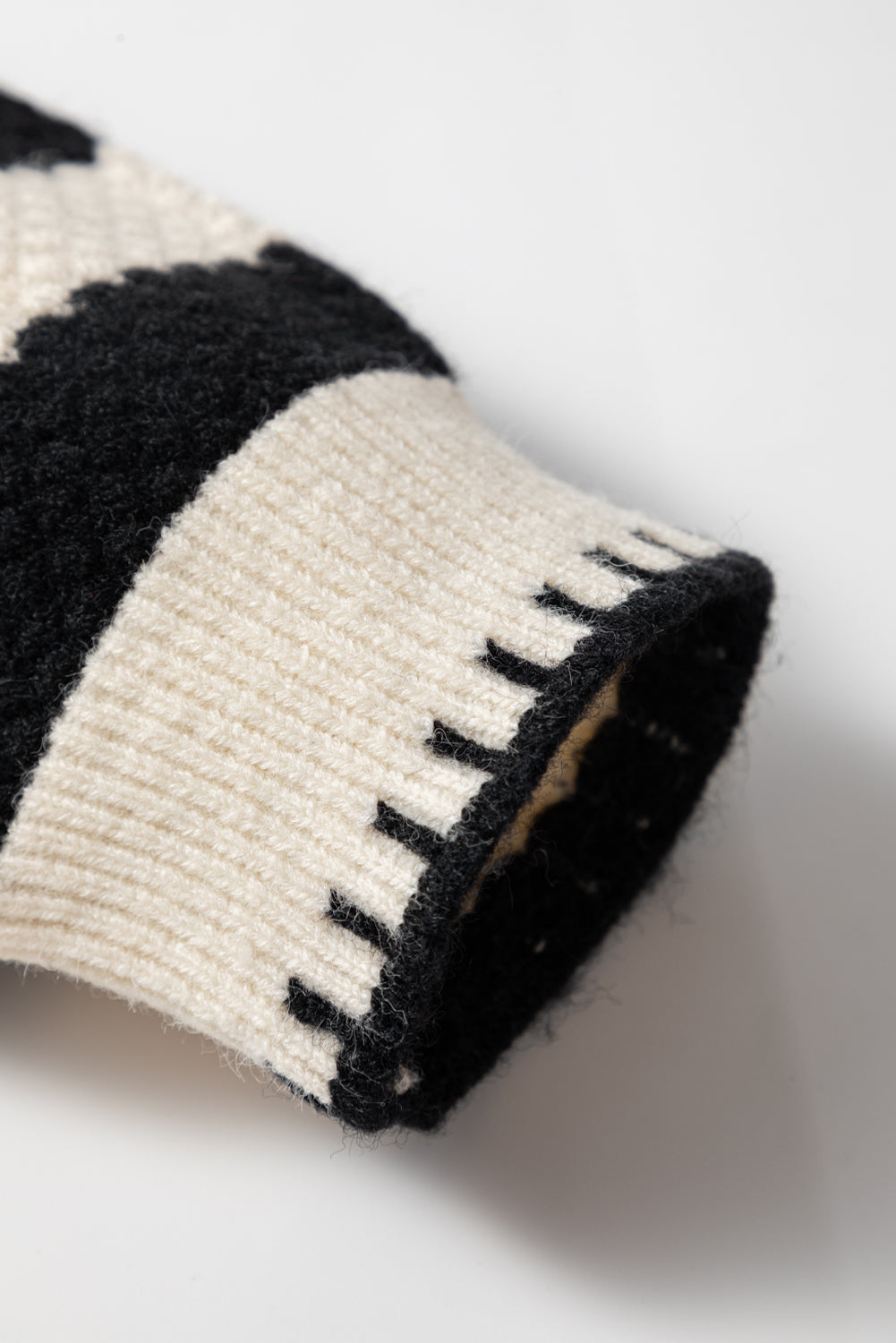 Black Stripe Chic Golden Button Cardigan Sweater