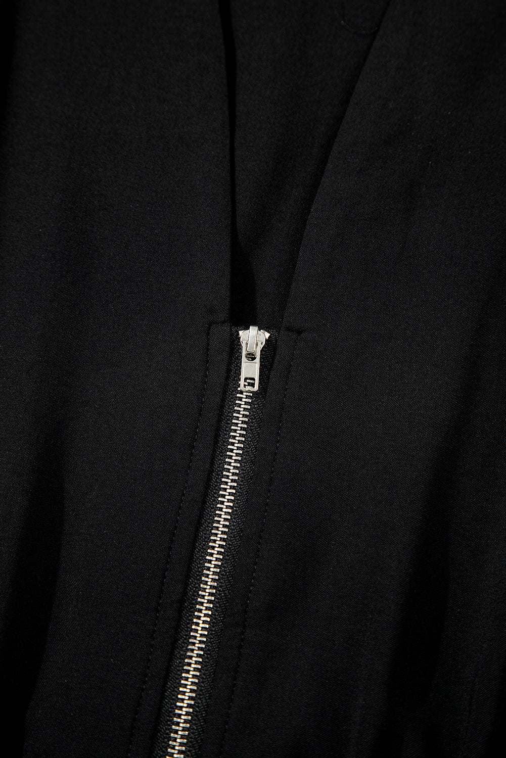 Black Sleeveless Zipped Front V Neck Shirred Waist Maxi Dress